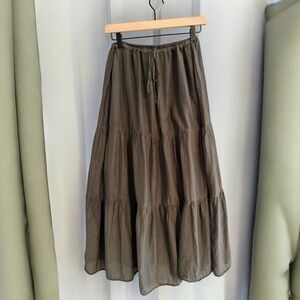 Velvet by Graham & Spencer Olive Maxi Skirt